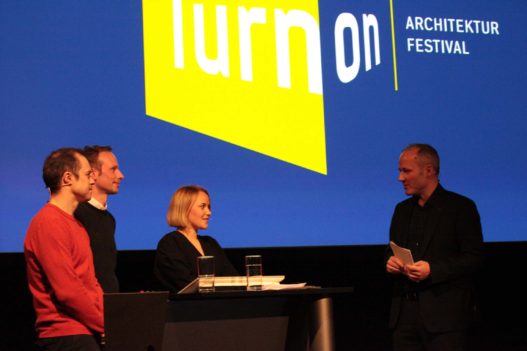 Markus Innauer, Robert Rüf, Sophie Wittmann im Gespräch mit Maik Novotny beim TURN ON Architekturfestival